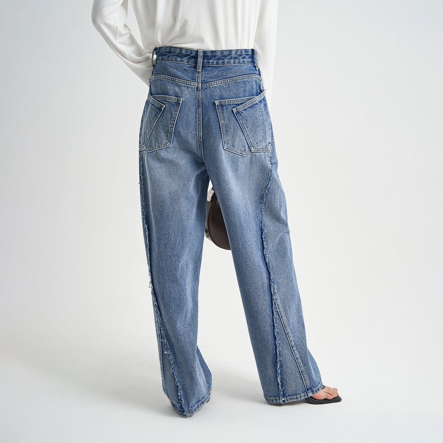 Straight Leg Jeans Blauw