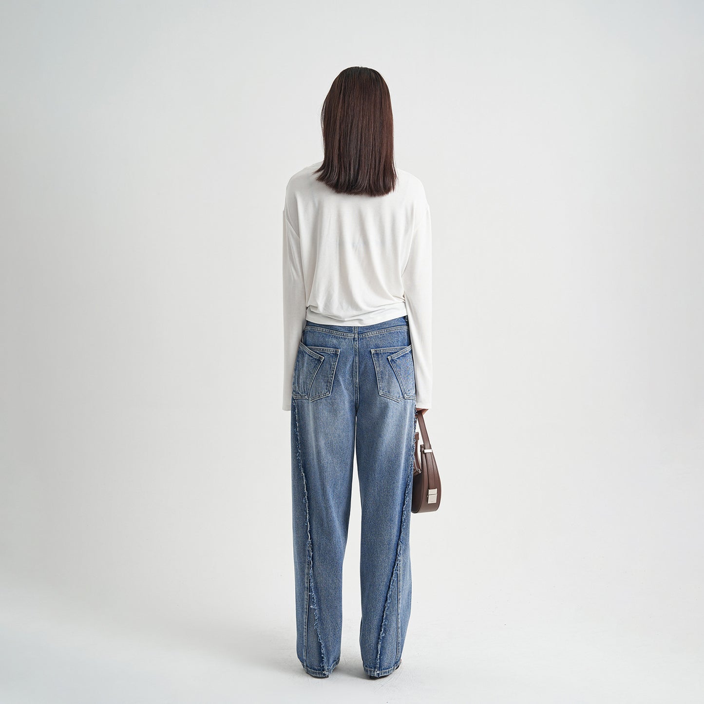 Straight Leg Jeans Blauw