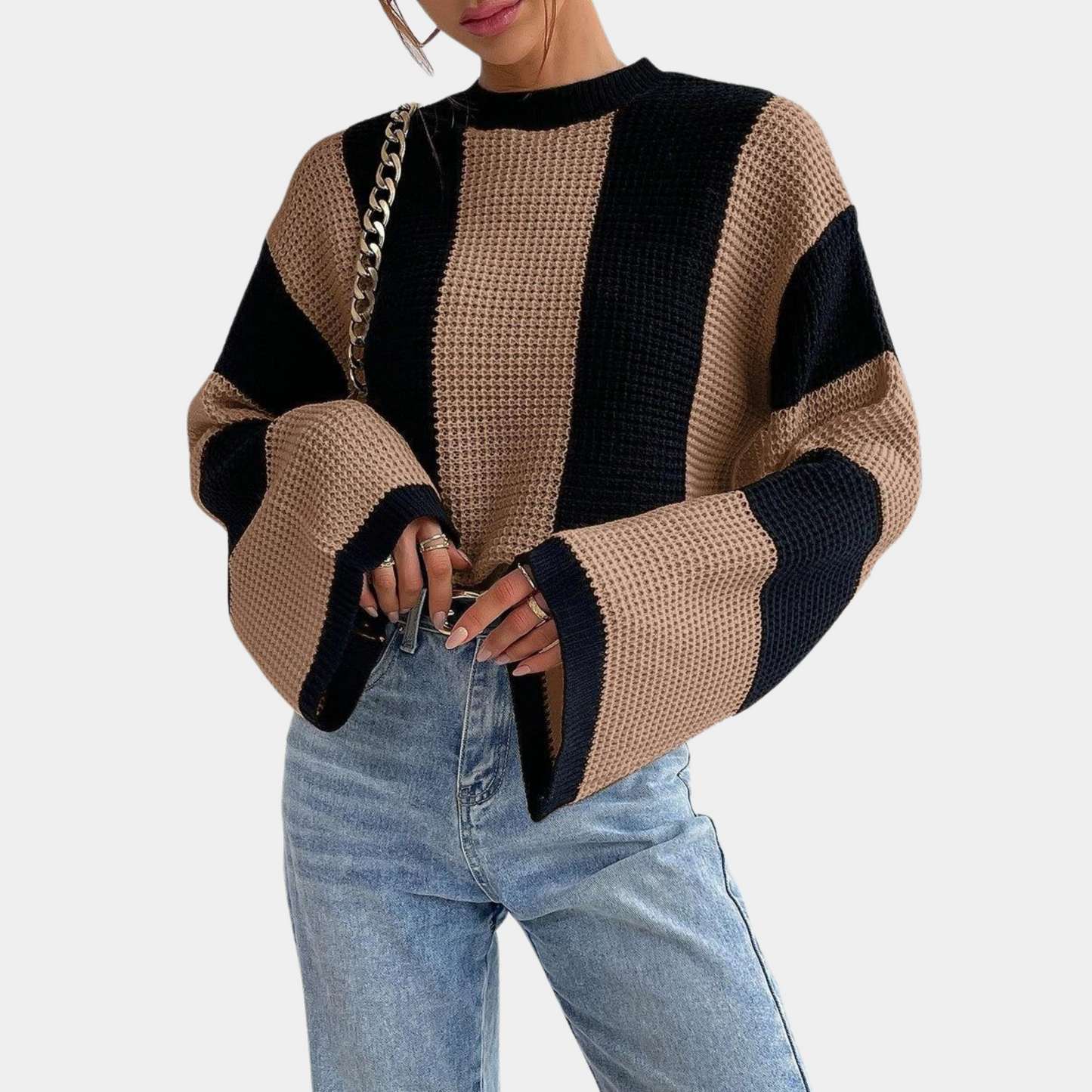 Trendy Women's Sweater with Loose Fit